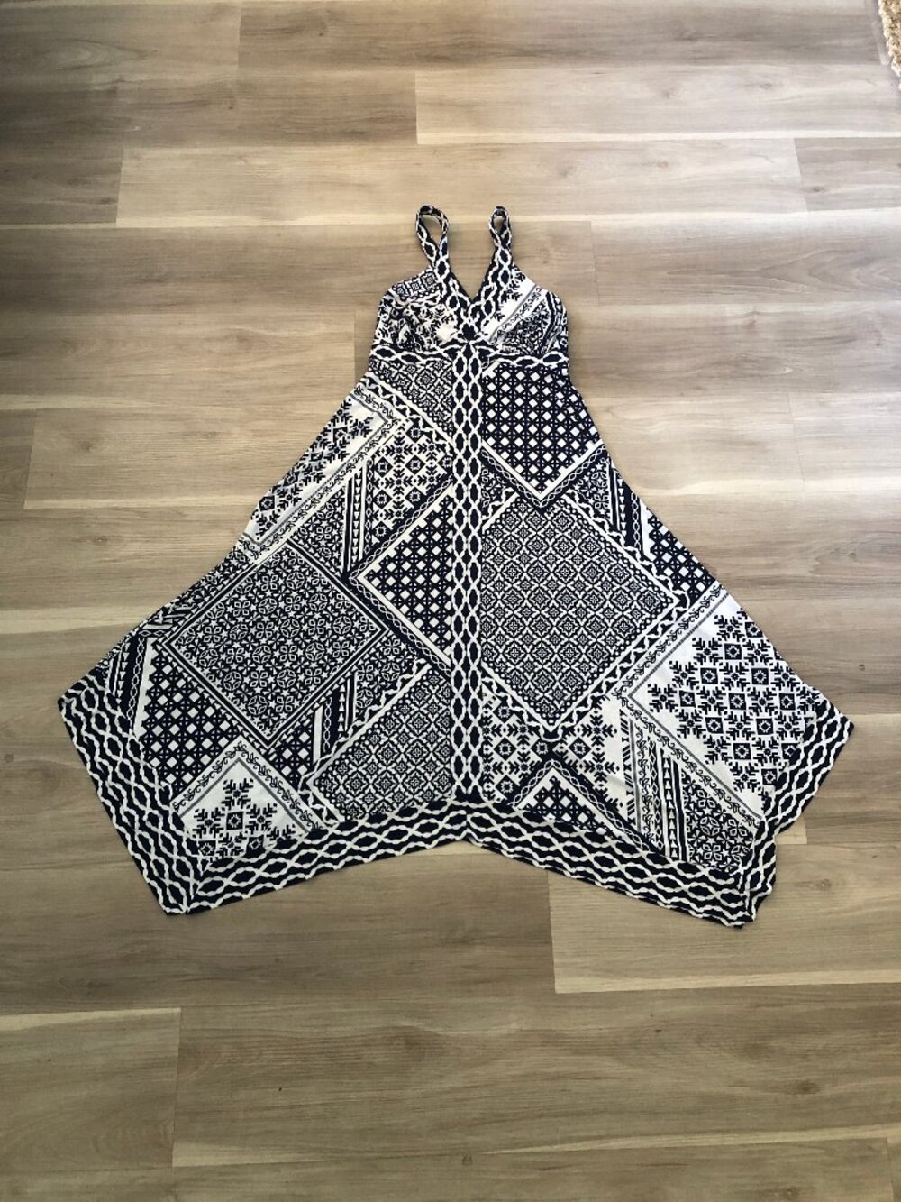 INC International Concepts High Low Stretchy Summer Scarf Style Dress, Size 2 - Picture 7 of 8